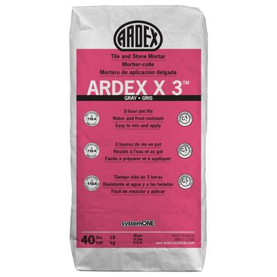 Ardex X3 Tile and Stone Gray Thinset Mortar - 40 lbs