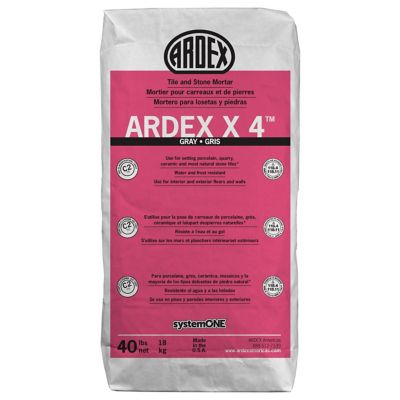 Ardex X4 Tile and Stone Gray Thinset Mortar - 40 lbs