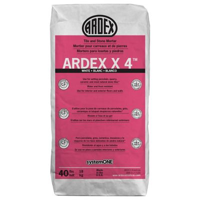 Ardex X4 Tile and Stone White Thinset Mortar - 40 lbs