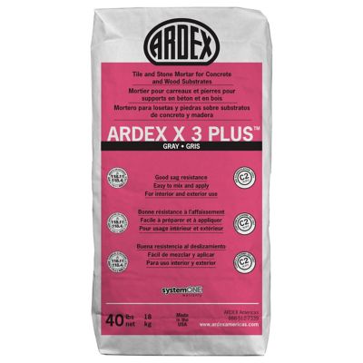 Ardex X3 PLUS Tile and Stone Gray Mortar - 40 lbs