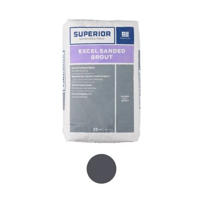 Superior Excel Charcoal Sanded Grout - 25lb