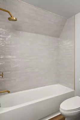 Mallorca White Glossy Ceramic Subway Wall Tile - 2.5 x 8 in. - The