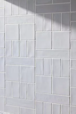 Laura Park Bespoke Aegean Blue Ceramic Wall Tile - 5 x 5 in. - The