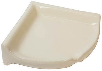 Bone Gloss Porcelain Corner Shelf