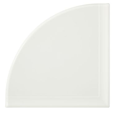 Bright White Gloss Resin Flatback Corner Shelf