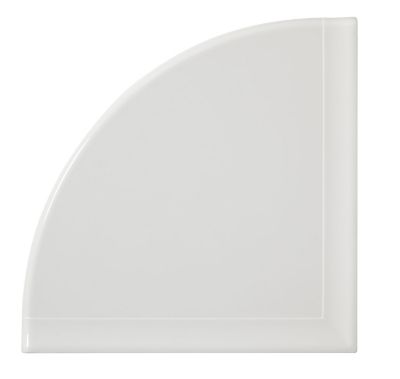 Grey Gloss Resin Flatback Corner Shelf