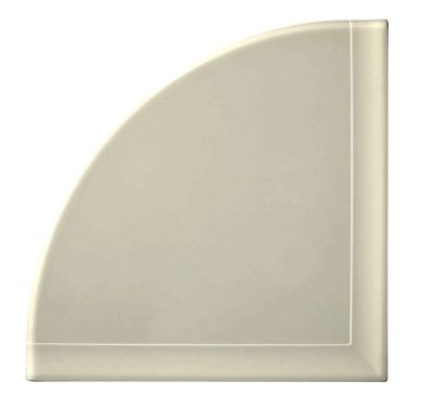 Greige Gloss Resin Flatback Corner Shelf