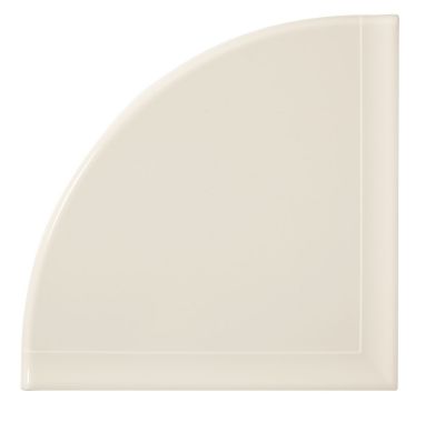 Ivory Gloss Resin Flatback Corner Shelf