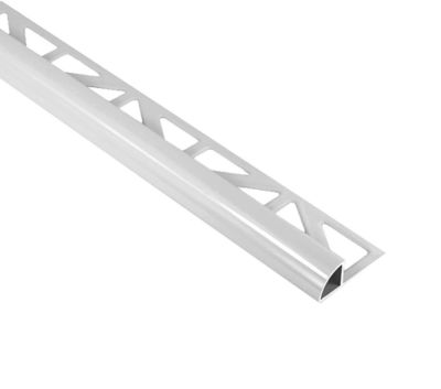 DURAL White Powder Coated Round Edge - 3/8 in