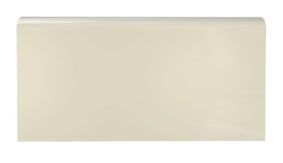 Imperial Ivory Gloss Long Side Bullnose Ceramic Wall Tile - 3 x 6 in.