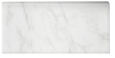 Carrara Gris Gloss REL Single Bullnose Long Side Ceramic Wall Tile - 3 x 6 in.