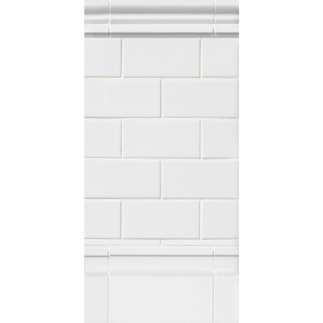 Imperial Bianco Gloss Ceramic Subway Wall Tile - 4 x 8 in. Imperial Bianco Gloss Ceramic Subway Wall Tile - 4 x 8 in.