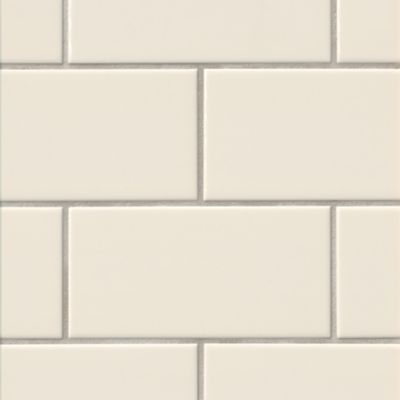 Imperial Ivory Gloss Ceramic Subway Wall Tile - 4 x 8 in