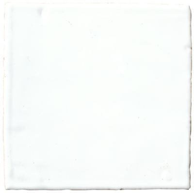 Zellige White Gloss Ceramic Floor and Wall Tile - 4 x 4 in.