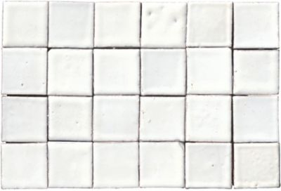 Zellige White Gloss Ceramic Mosaic Floor and Wall Tile