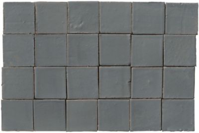Zellige Dark Grey Gloss Ceramic Mosaic Floor and Wall Tile