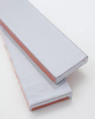 Zellige Light Grey Gloss Ceramic Floor and Wall Tile - 2 x 6 in