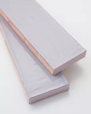 Zellige Alabaster Pearl Gloss Ceramic Floor and Wall Tile - 2 x 6