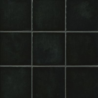 Pix Black Porcelain Wall Tile - 4 x 4 in.