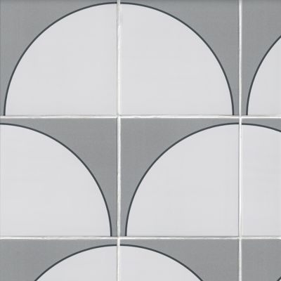 Portsea Grey Porcelain Wall and Floor Tile - 8 x 8 in.