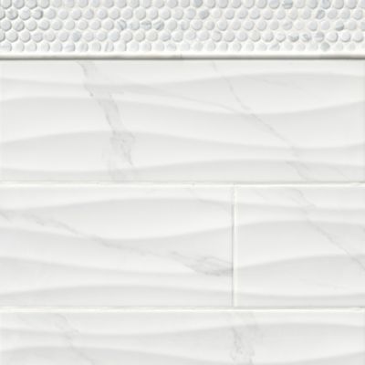 Pisano Waves Ceramic Wall Tile - 8 x 24 in.