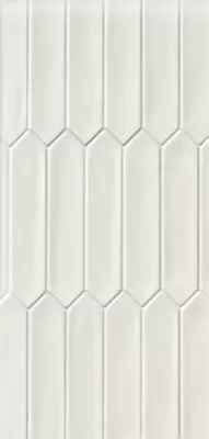 Lanse Matte White Picket Ceramic Wall Tile - 2 x 9 in. - The Tile Shop
