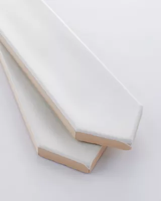 Lanse Matte White Picket Ceramic Wall Tile - 2 x 9 in. - The Tile Shop