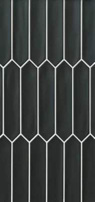 Lanse Matte Black Picket Ceramic Wall Tile - 2 x 9 in. - The Tile Shop