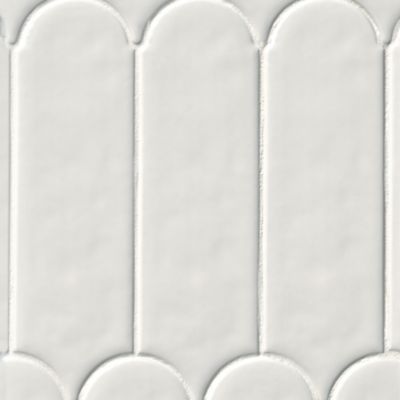 Popsicle White Glossy Porcelain Wall Tile - 4 x 12 in.