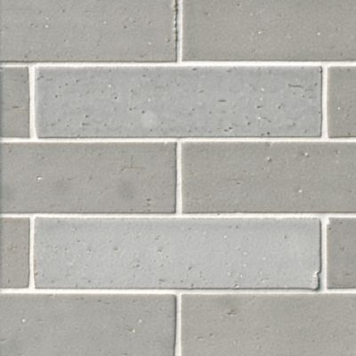 Brick x Brick by Alison Victoria Pewter Porcelain Wall and Floor Tile - 2 x 10 in.
