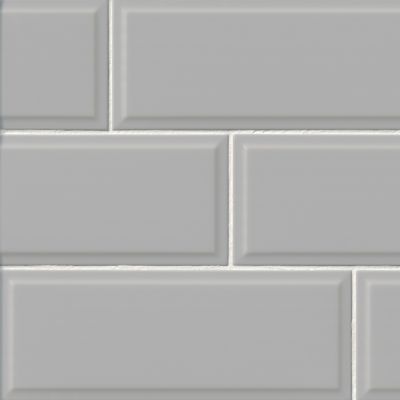 Laura Ashley Pale Slate Beveled Ceramic Wall Tile - 6 x 16 in.