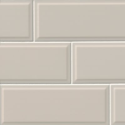 Laura Ashley Dove Grey Beveled Ceramic Wall Tile - 6 x 16 in.
