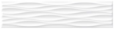 Krea Arctic Gloss Rippled Ceramic Wall Tile - 4 x 16 in.