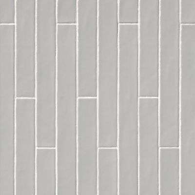 Dandy Light Grey Ceramic Wall Tile - 2 x 20 in.