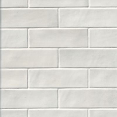 Coco White Glossy Porcelain Wall Tile - 2 x 6 in.