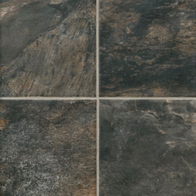 Splash Slate Indian Porcelain Wall and Floor Tile - 6 x 6 in.