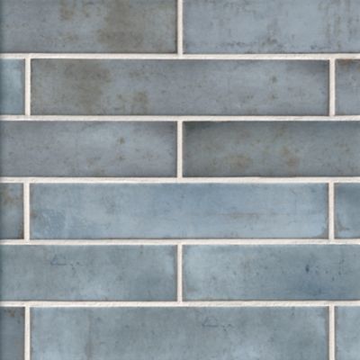 Nautalis Aqua Porcelain Wall Tile - 2 x 10 in.