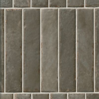 Organic Clay Taupe Ceramic Wall Tile - 2 x 10 in.