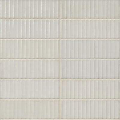 Verre Ondul Blanc Ceramic Wall Tile - 12 x 24 in.