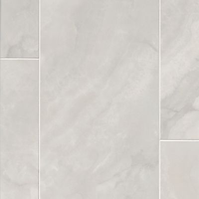 Noor White Polished Porcelain Wall and Floor Tile - 12 x 24 in.