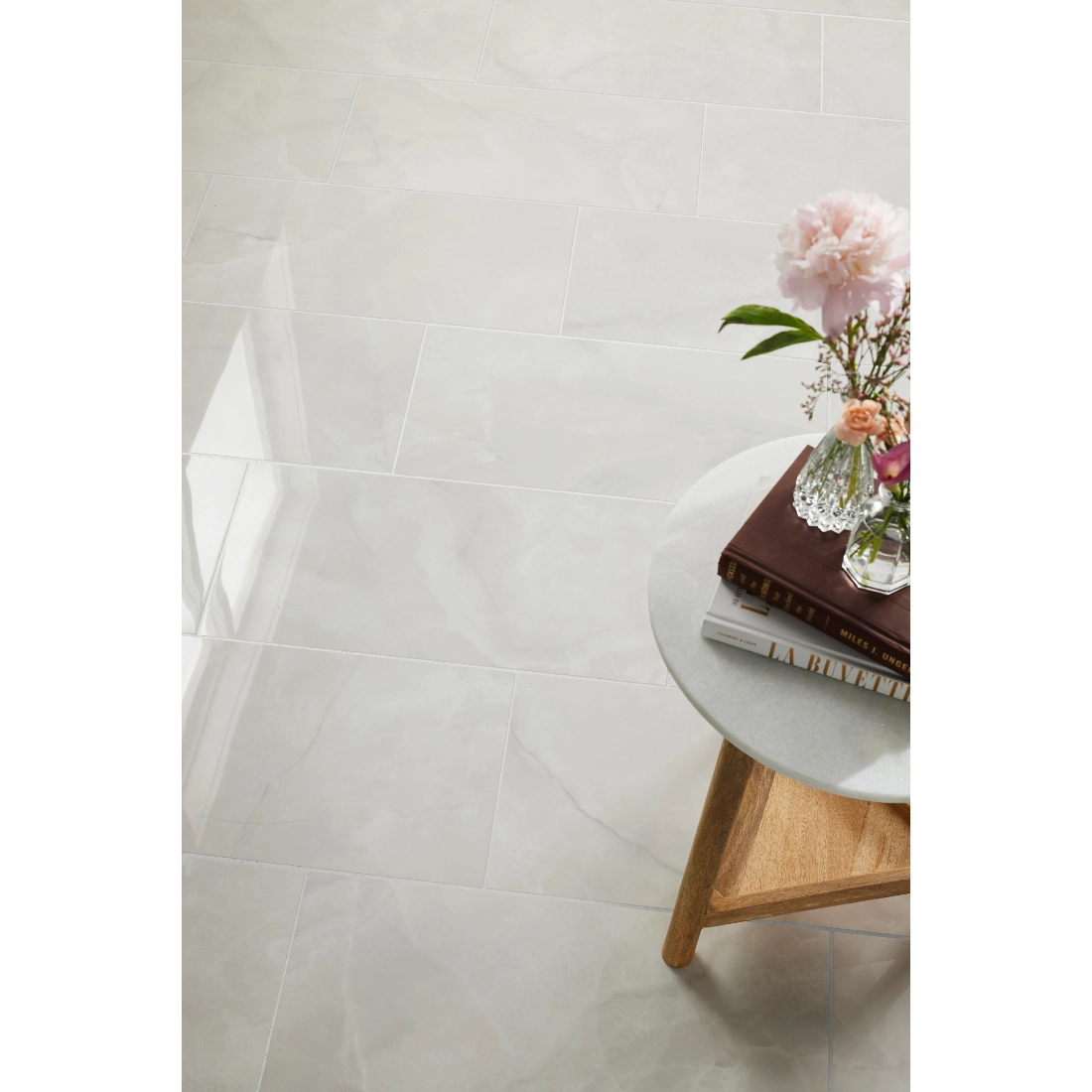 Lincoln White Polished Porcelain Wall and Floor Tile - 12 x 24 in. Lincoln White Polished Porcelain Wall and Floor Tile - 12 x 24 in.