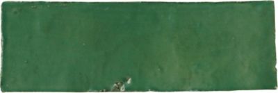 Zellige Shamrock Gloss Ceramic Subway Wall and Floor Tile - 2 x 6 in.