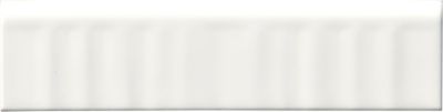 Hall Bianco Ceramic Bullnose Wall Trim Tile - 2 x 8 in.