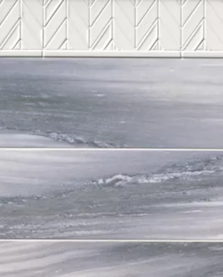 Everest Azure Polished Ceramic Wall Tile - 8 x 20 in. - The Tile Shop