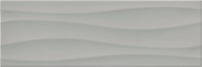 Marta Gris Waves Ceramic Wall Tile - 8 x 24 in.