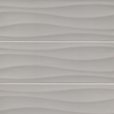 Marta Gris Waves Ceramic Wall Tile - 8 x 24 in.