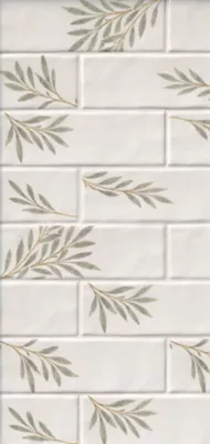Morris & Co. Hawkdale Willow Olive Ceramic Wall Tile - 3 x 9.5 in
