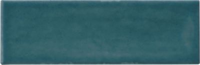 Artisan Turquoise Ceramic Subway Wall Tile - 2 x 6 in.