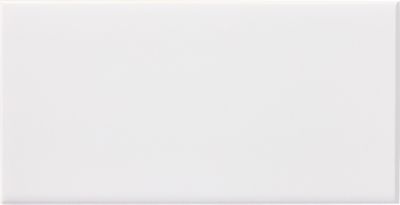 Signature Bianco Gloss Ceramic Short Side Bullnose Wall Trim Tile - 4 x 8 in.