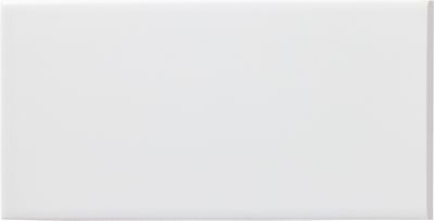Signature Bianco Matte Ceramic Short Side Bullnose Wall Trim Tile - 4 x 8 in.